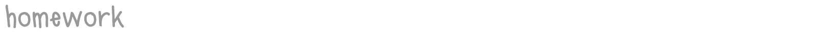 HomeWork font preview
